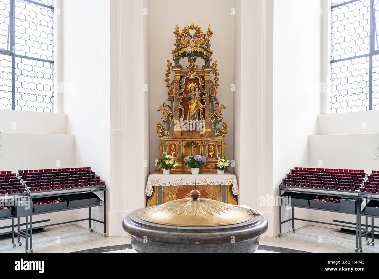 Taufkapelle im Dom St. Blasius in St. Blasien, Schwarzwald, Baden-Württemberg, Deutschland | Cappella del Battesimo, interno della Cattedrale di St. Blaise, St. Bla Foto Stock