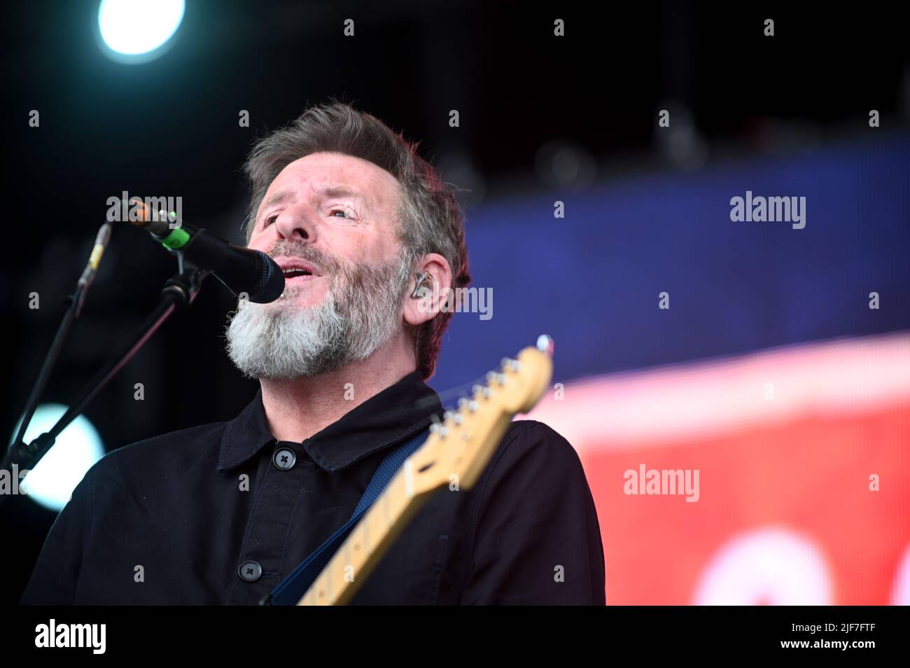 Leeds, South Yorkshire, Regno Unito. 25th giugno 2022. Green Gartside, cantante di Scriti Politti, suona al Lets Rock Leeds 80s Festival di Leeds. (Credit Image: © Robin Burns/SOPA Images via ZUMA Press Wire) Foto Stock