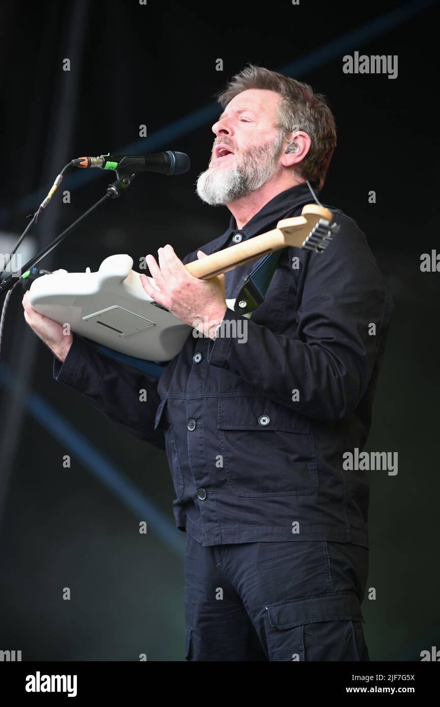 Leeds, South Yorkshire, Regno Unito. 25th giugno 2022. Green Gartside, cantante di Scriti Politti, suona al Lets Rock Leeds 80s Festival di Leeds. (Credit Image: © Robin Burns/SOPA Images via ZUMA Press Wire) Foto Stock