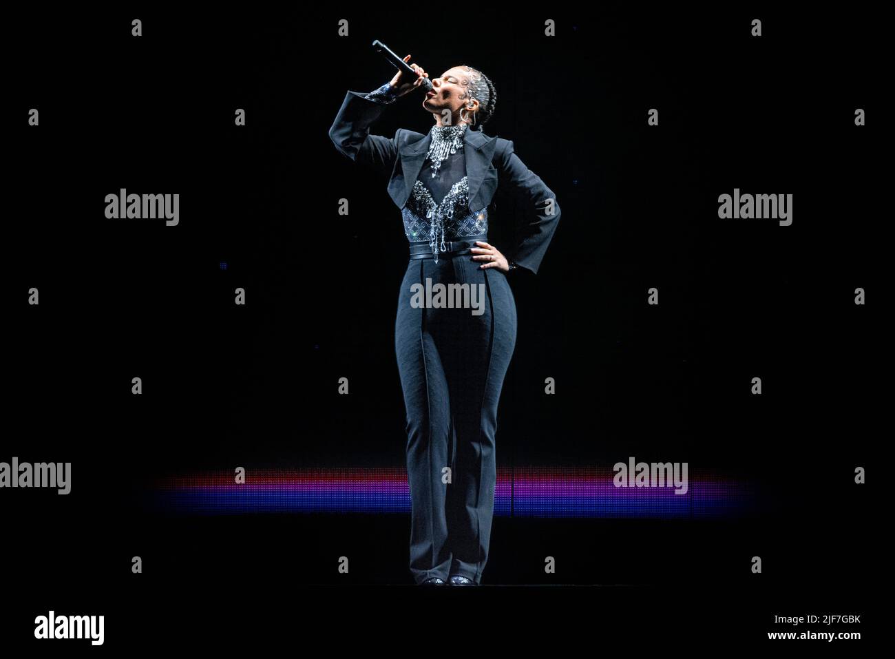 Mediolanum Forum Italia 28 Giugno 2022 Alicia Keys Live at Assago © Andrea Ripamonti / Alamy Foto Stock
