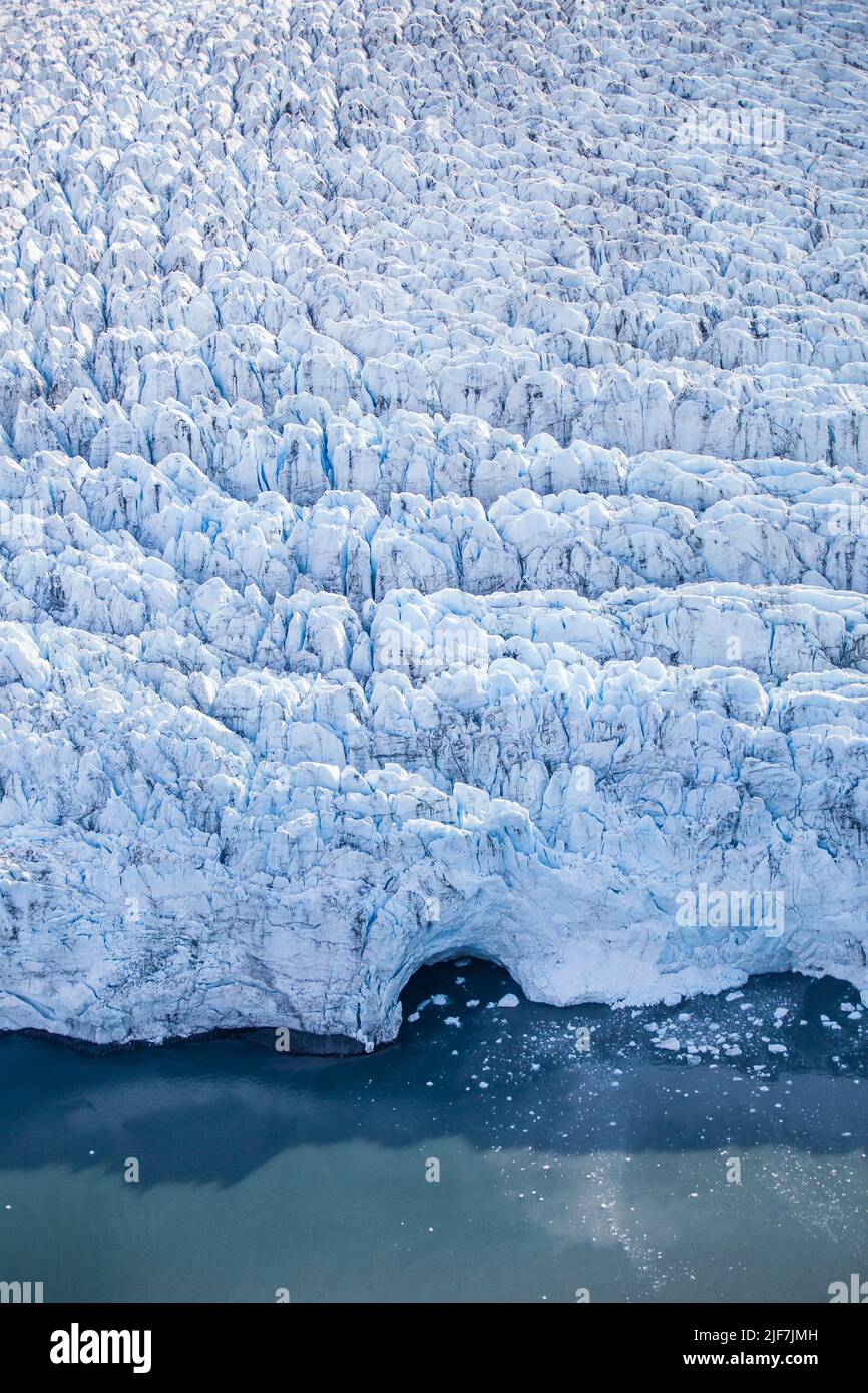 Ghiacciaio di Harriman - Fotografia aerea dell'Alaska Foto Stock