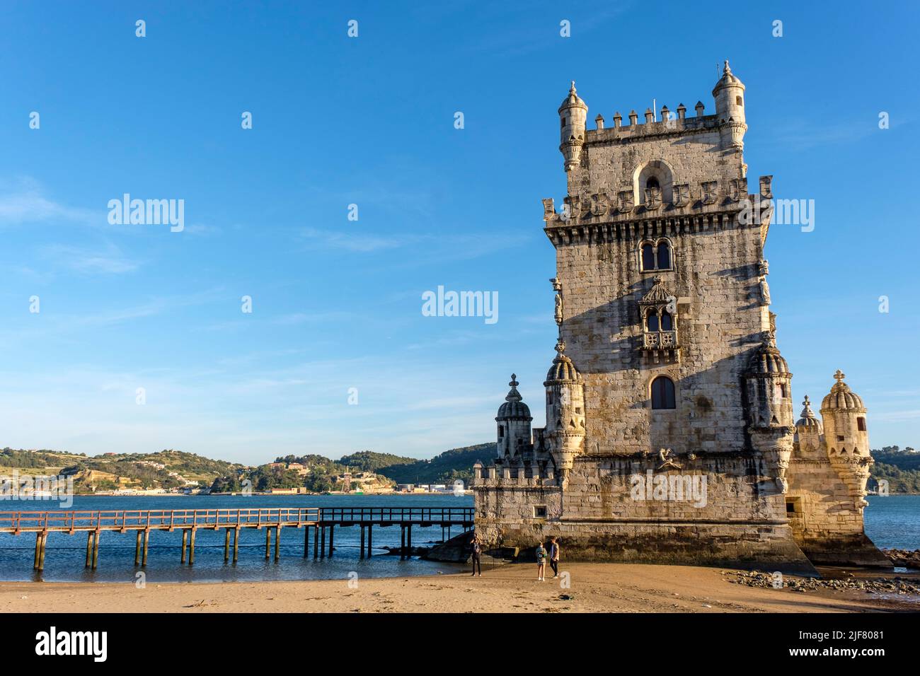 La città di Lisbona - Torre di Belem è una delle sette meraviglie del Portogallo | la ville de Lisbonne - tour de Belem l'une des sept merveilles du Portugal Foto Stock