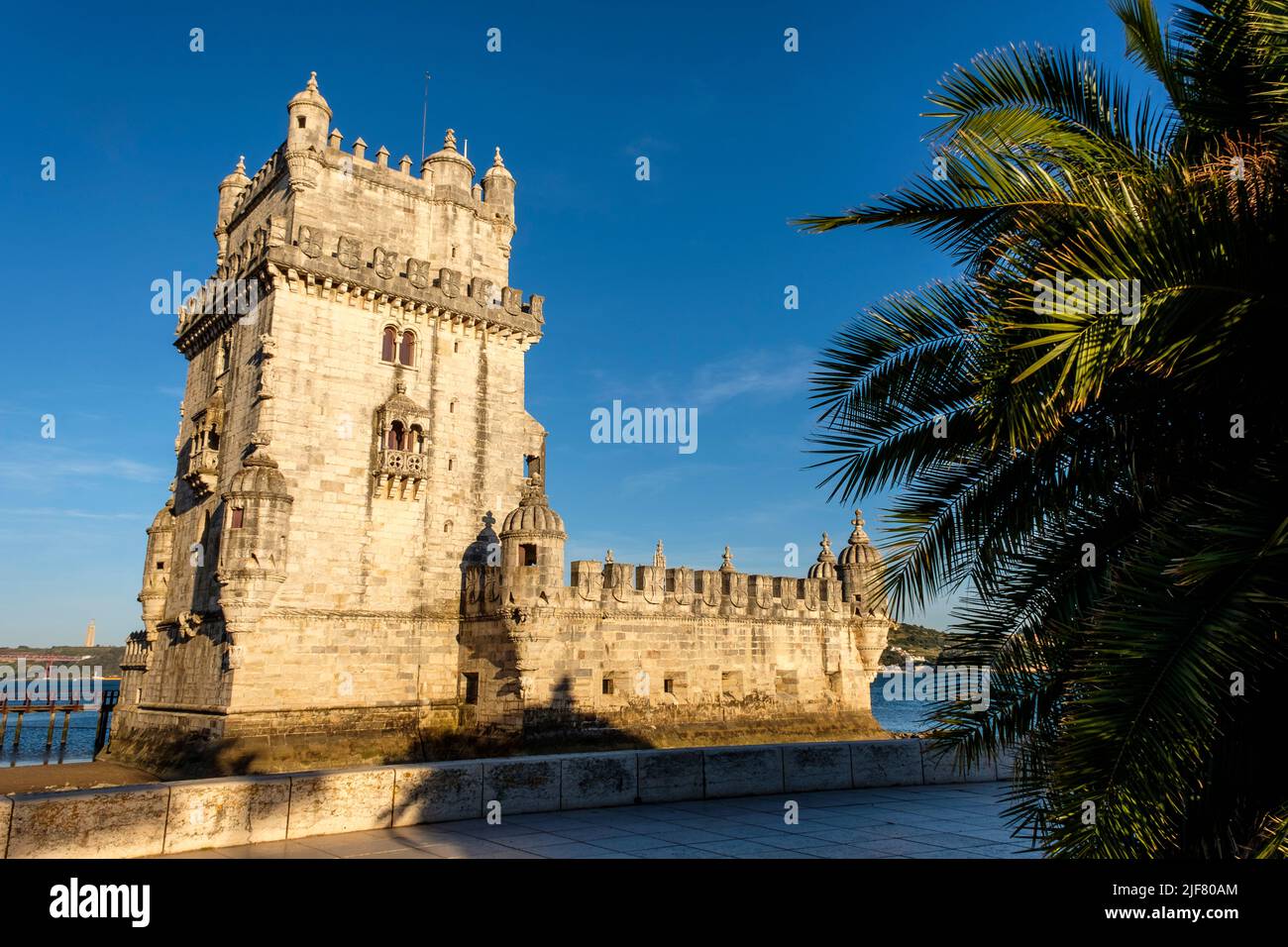 La città di Lisbona - Torre di Belem è una delle sette meraviglie del Portogallo | la ville de Lisbonne - tour de Belem l'une des sept merveilles du Portugal Foto Stock