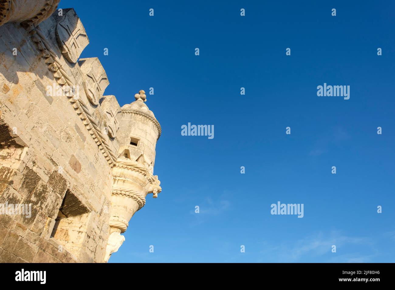 La città di Lisbona - Torre di Belem è una delle sette meraviglie del Portogallo | la ville de Lisbonne - tour de Belem l'une des sept merveilles du Portugal Foto Stock