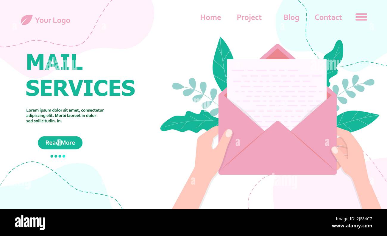 Concetto di email marketing, invio di email personalizzate, Content marketing - illustrazione vettoriale concettuale eps 10 Illustrazione Vettoriale