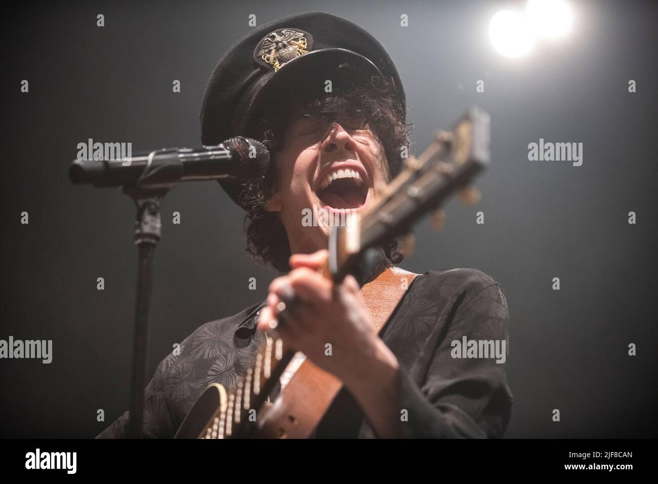 LP spettacolo al Festival Jardins de Pedralbes, Barcellona, 28 giugno 2022. Fotografo: ALE Espaliat Foto Stock