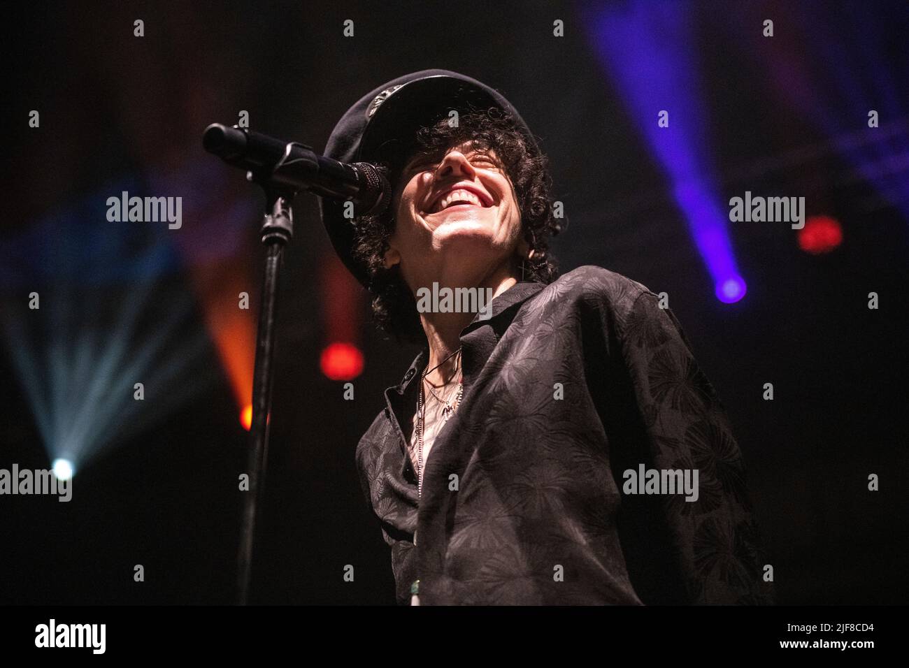 LP spettacolo al Festival Jardins de Pedralbes, Barcellona, 28 giugno 2022. Fotografo: ALE Espaliat Foto Stock