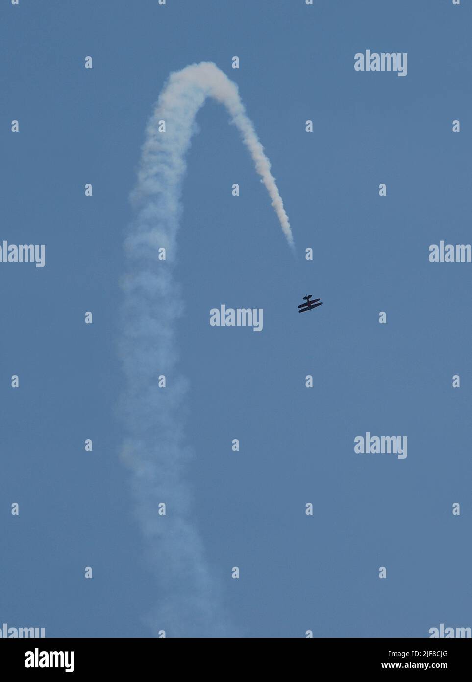 Mostra di stunt plane sul lago Washington a Seattle Foto Stock