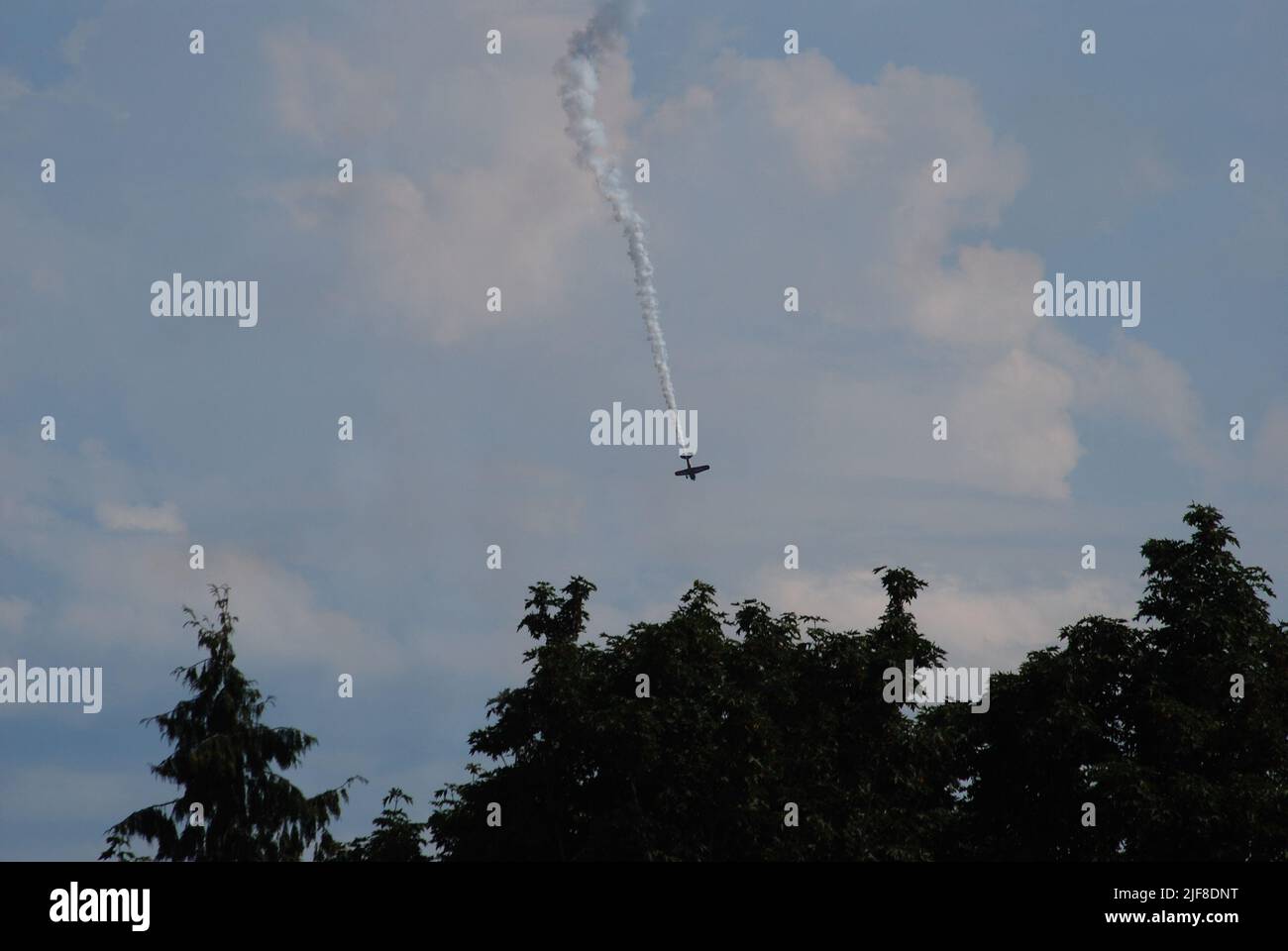 Mostra di stunt plane sul lago Washington a Seattle Foto Stock