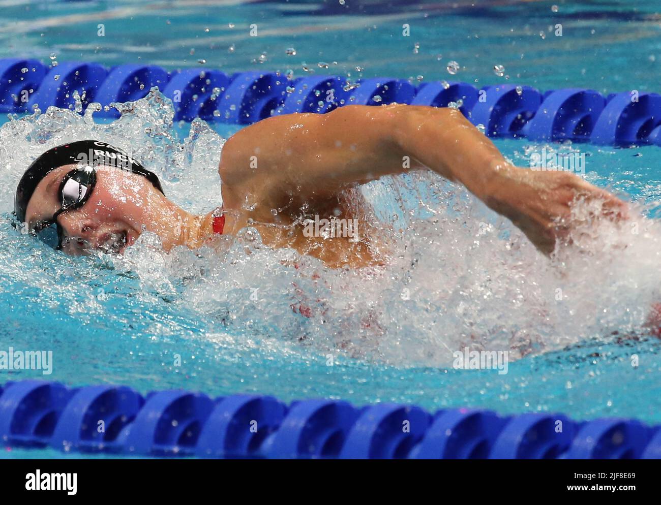 Taylor Ruck of Canada finale 200 M Donne Freestyle durante i Campionati del mondo FINA 19th Budapest 2022, Nuoto evento il 21 2022 giugno a Budapest, Ungheria - Foto Laurent Lairys / DPPI Foto Stock