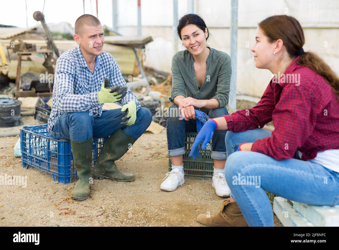 Discussione di team Foto Stock