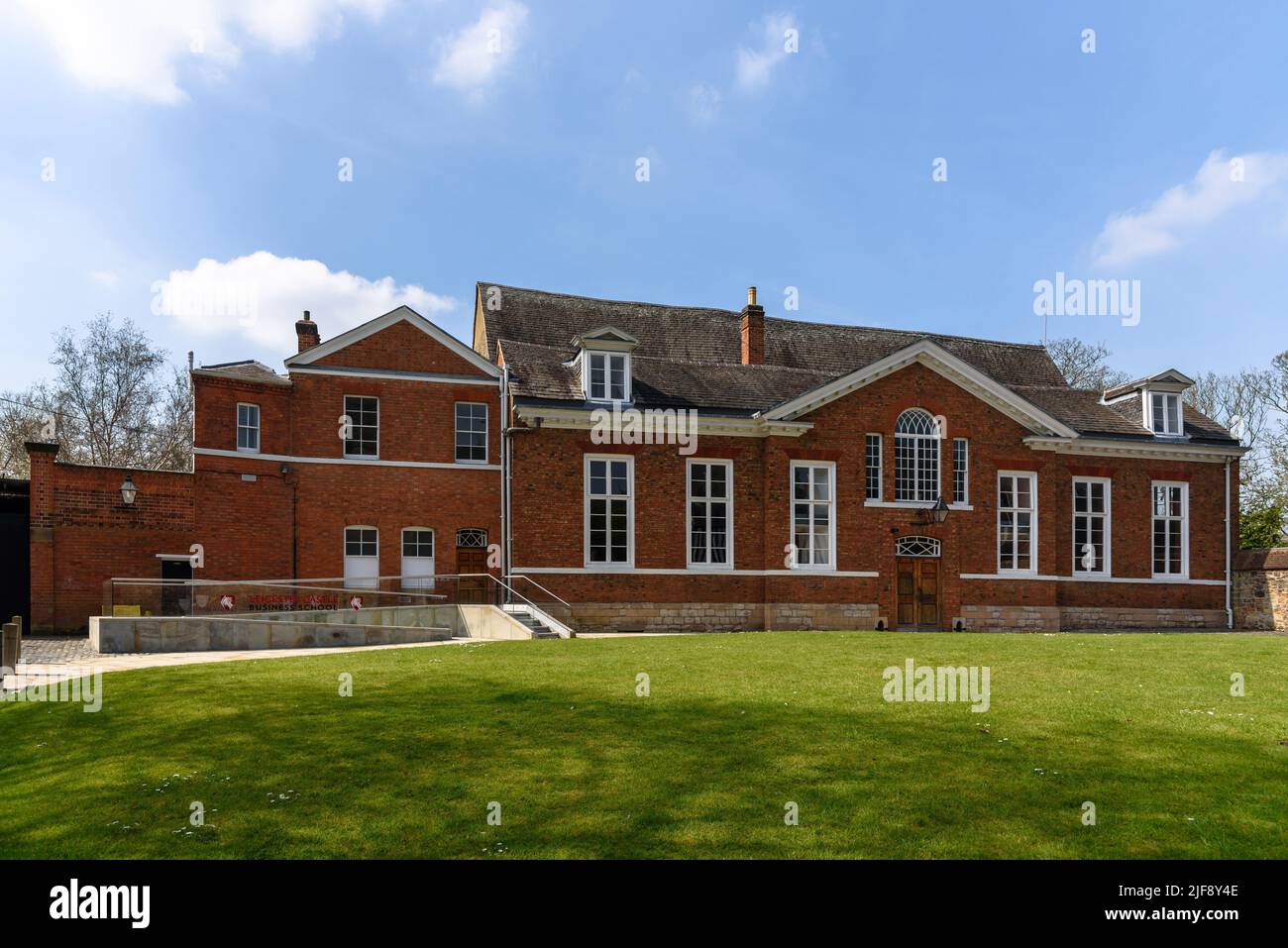 Castello di Leicester, l'attuale sede della De Montfort University business School Foto Stock