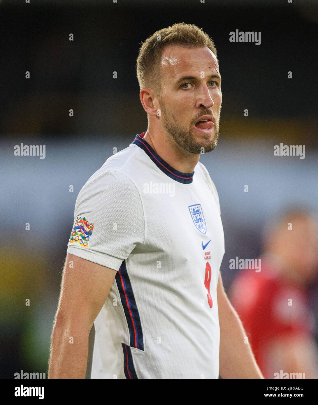 Inghilterra / Ungheria - Lega delle Nazioni UEFA. Harry Kane in Inghilterra durante la partita della UEFA Nations League contro l'Ungheria. 14/6/22. PIC : Mark Pain / Alamy Foto Stock