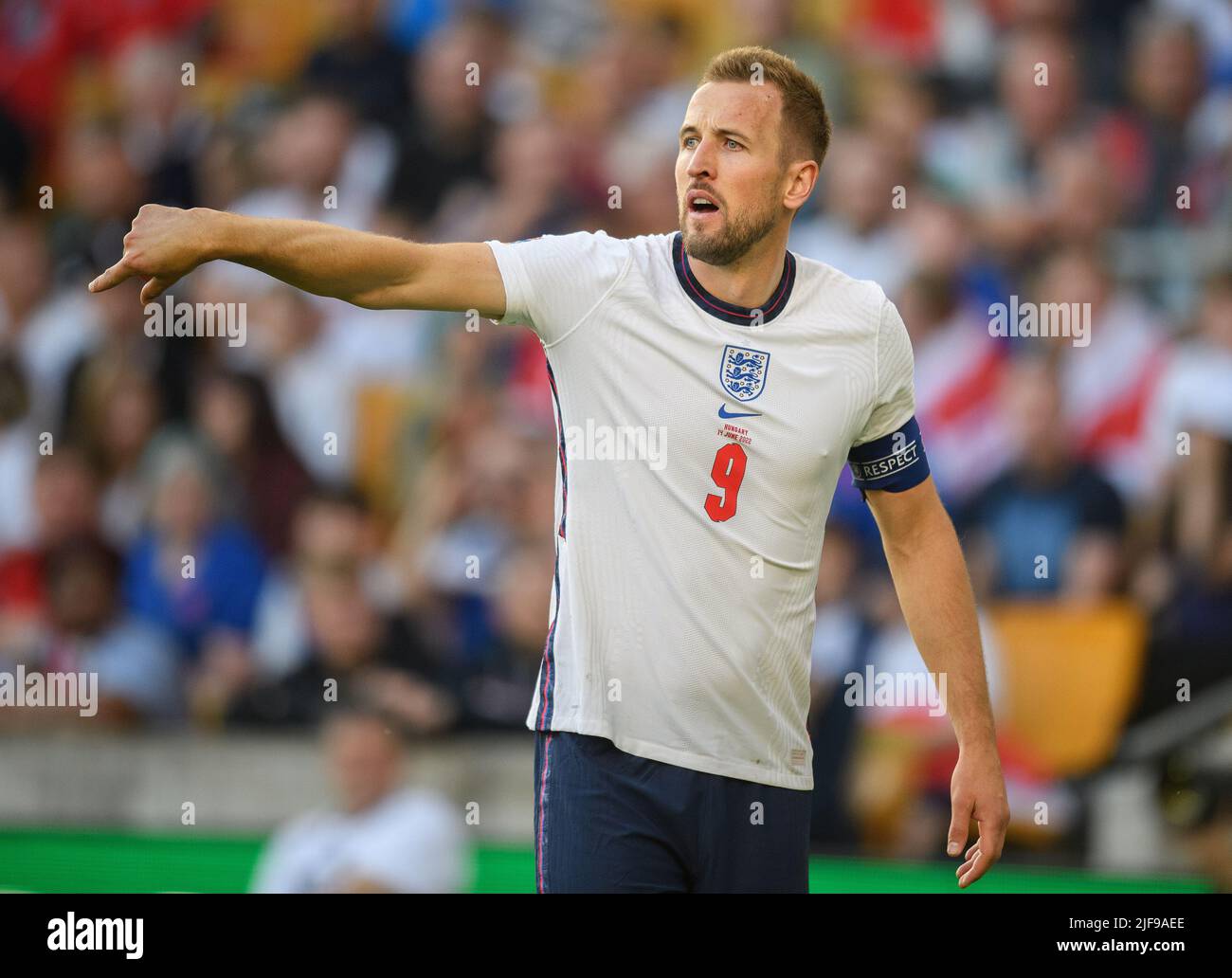 Inghilterra / Ungheria - Lega delle Nazioni UEFA. Harry Kane in Inghilterra durante la partita della UEFA Nations League contro l'Ungheria. 14/6/22. PIC : Mark Pain / Alamy Foto Stock
