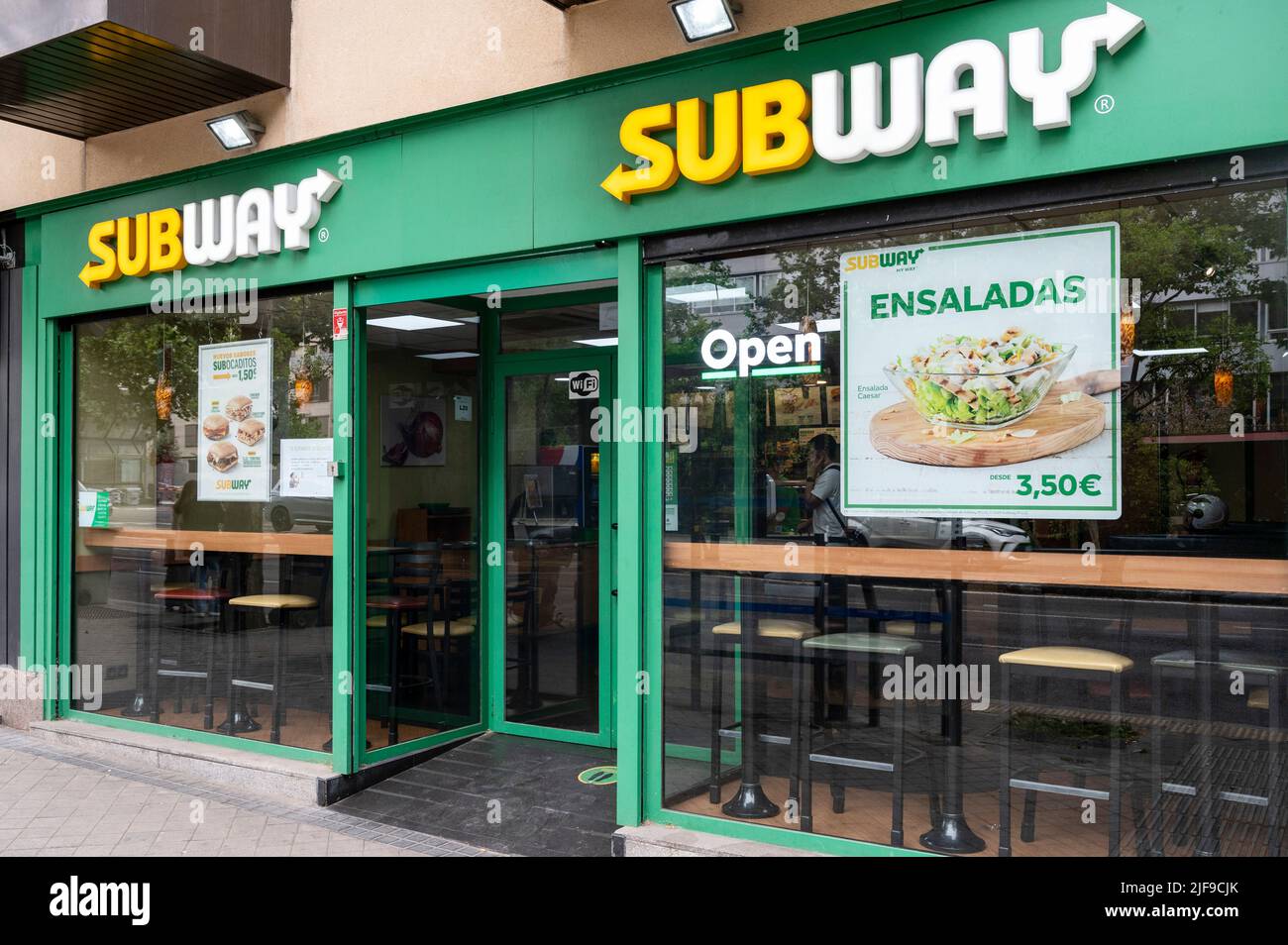 Madrid, Spagna. 22nd maggio 2022. American sandwich fast food franchising Subway Store in Spagna. Credit: SOPA Images Limited/Alamy Live News Foto Stock