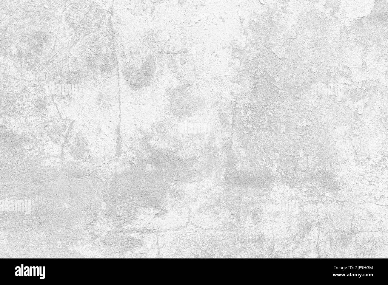 Vecchia parete di cemento grigio ruvido con rilievo in stucco, trama fotografica. Sfondo bianco graffiato. Superficie beton grigio chiaro. Cemento grunge pavimento Foto Stock