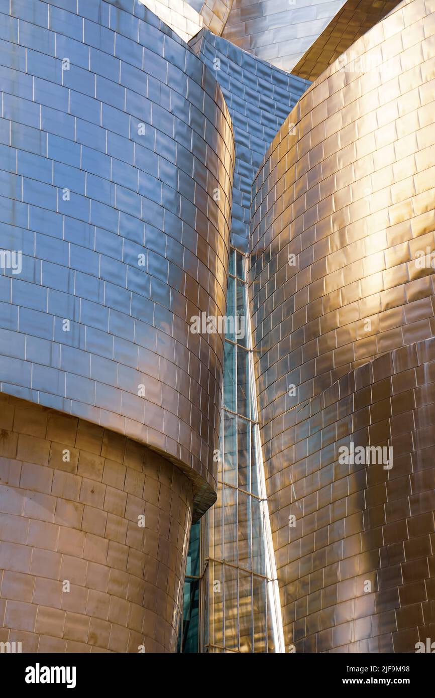 Guggenheim Bilbao museo architettura, destinazioni di viaggio Foto Stock