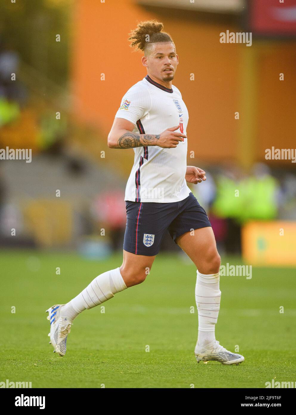 Inghilterra / Ungheria - Lega delle Nazioni UEFA. Kalvin Phillips durante la partita della UEFA Nations League contro l'Ungheria. 14/6/22. PIC : Mark Pain / Alamy Foto Stock