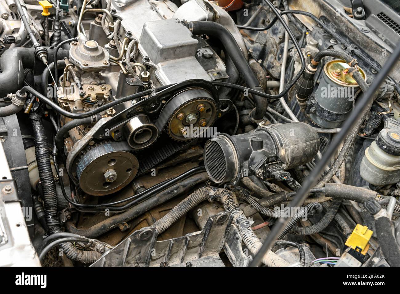 Messa a punto del motore di un'auto Foto Stock