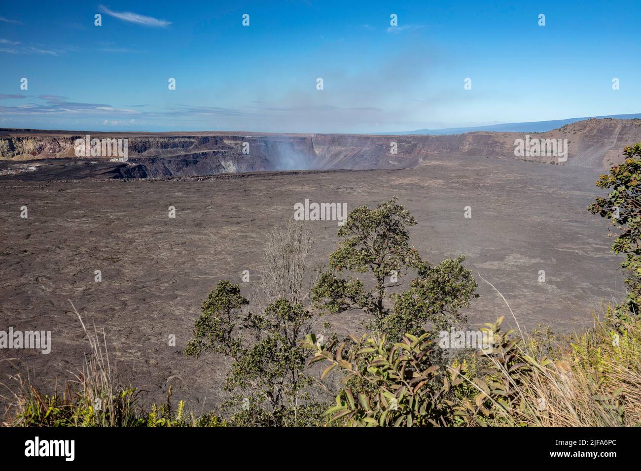 Prese di vapore, fumi vulcanici, Vulcano Kilauea, Parco Nazionale dei Vulcani Hawai'i, Big Island, Hawaii, USA Foto Stock