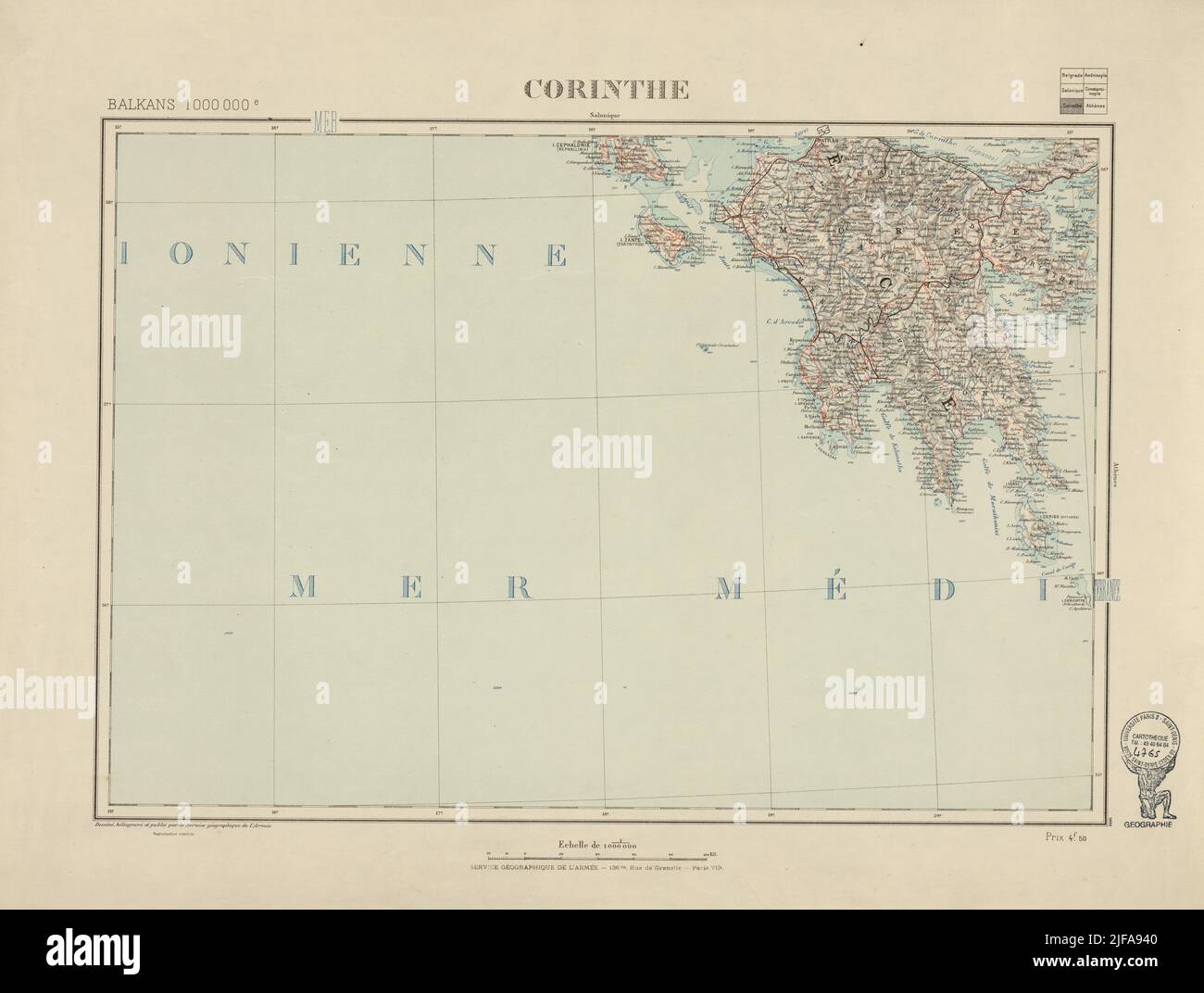 Mappa di Corinto, Mappa di Corinto, piano di Corinto Vecchio, Mappa di Corinto retro, Poster di Corinto Vintage, Piano della città di Corinto, Città di Corinto, Vecchia Corinto, Grecia Mappa Foto Stock