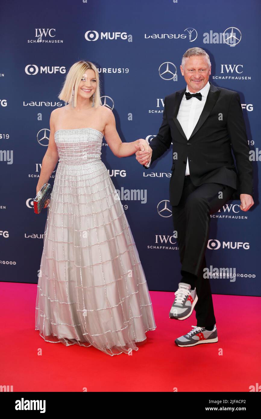 Stefan Bloecher e Anna Posch, Red Carpet, Laureus World Sports Awards 2019  cerimonia allo Sporting, Principato di Monaco, Costa Azzurra Foto stock -  Alamy