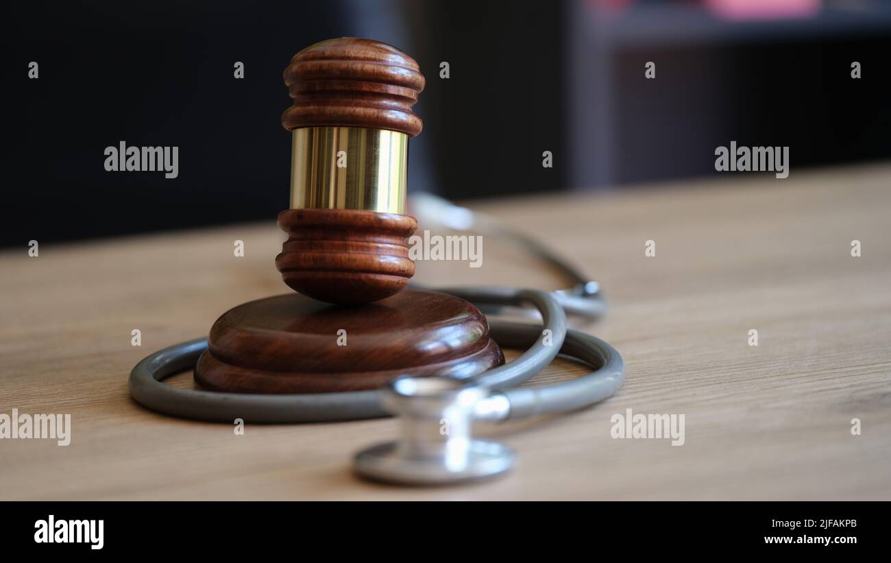 Malpractice medica, lesioni personali avvocato aspetti legali di assistenza sanitaria Foto Stock
