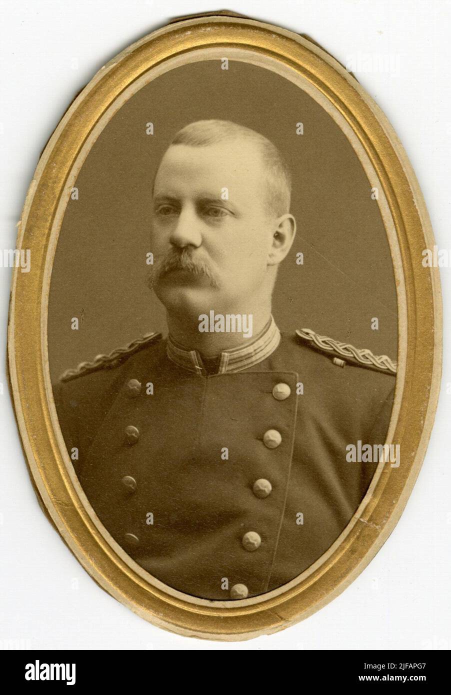 Ritratto di Carl August Wilhelm Schultz, ufficiale del reggimento di Hälsinge nel 14. Foto Stock