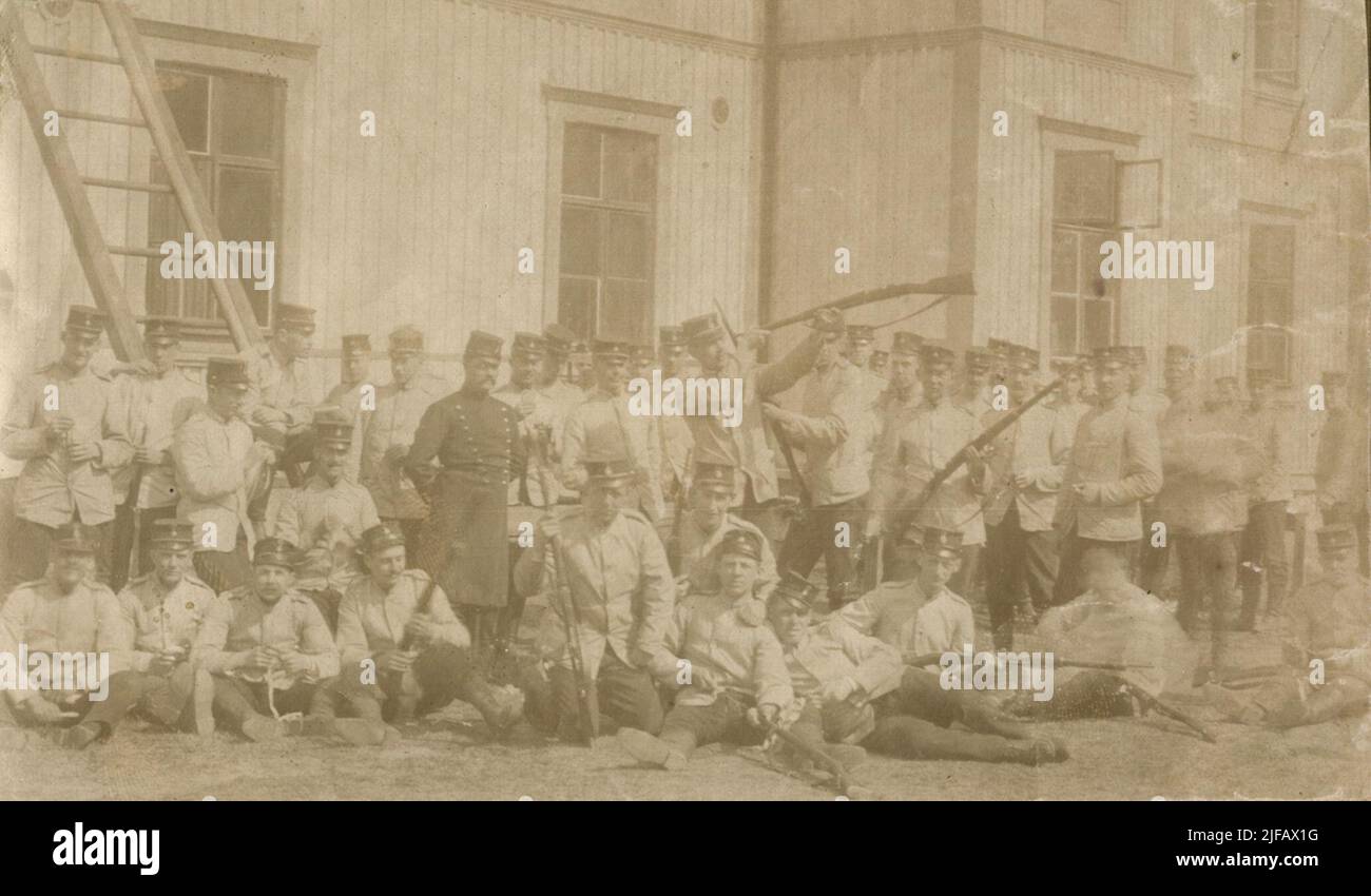 Rifle pulizia, Karlsborg nell'estate del 1902. Foto Stock