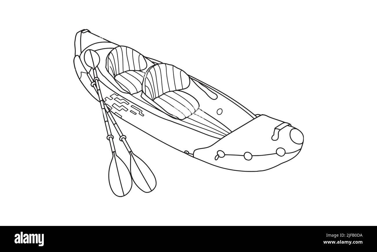 Illustrazione grafica della linea di schizzo di Speed Boat Illustrazione Vettoriale