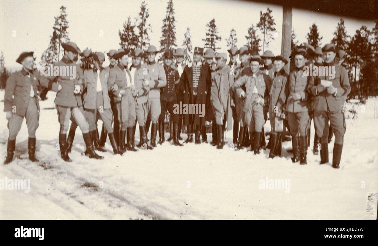 La scuola di cavalleria sulla strada per i vecchi prati a Boden. Foto Stock