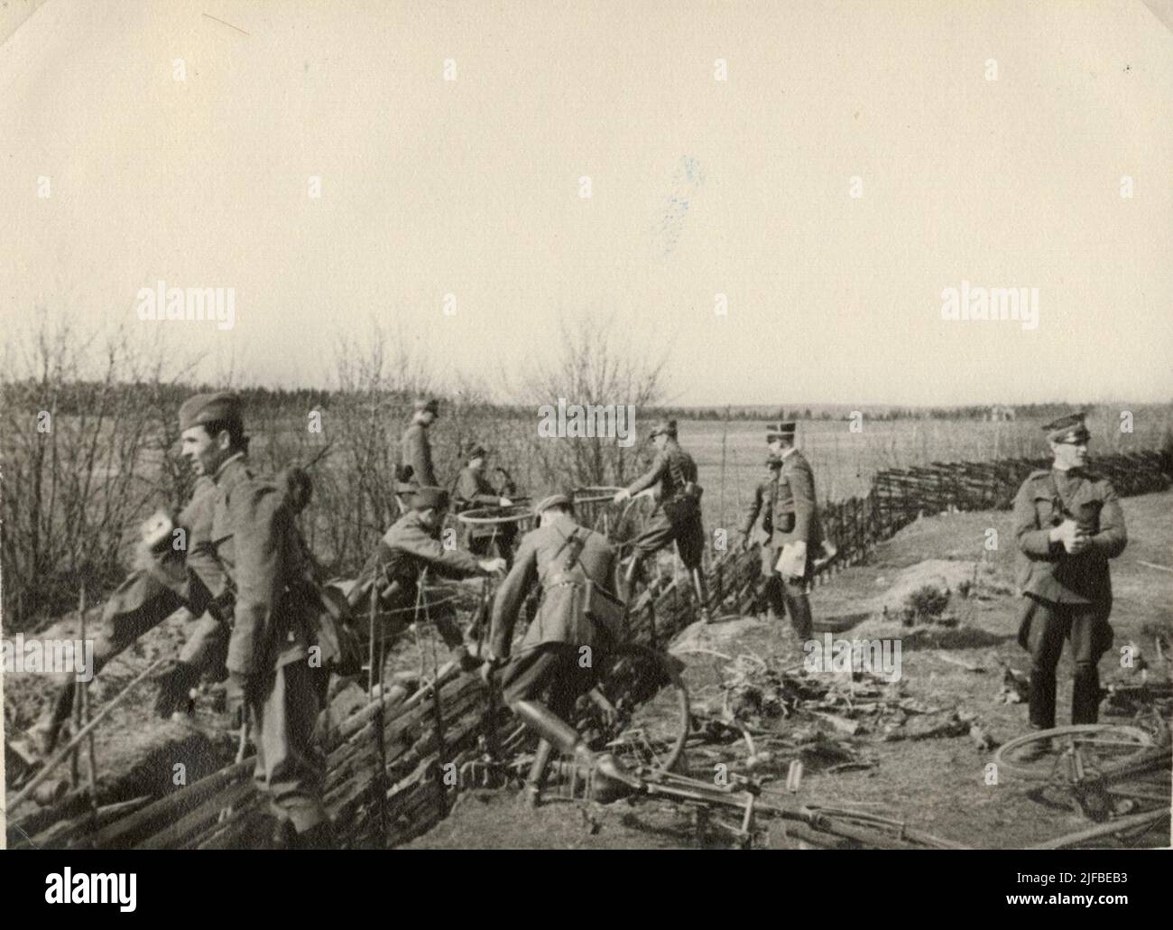 Esercizi sul campo di AEH nel Norrtälje aprile 26-30 1938. Foto Stock