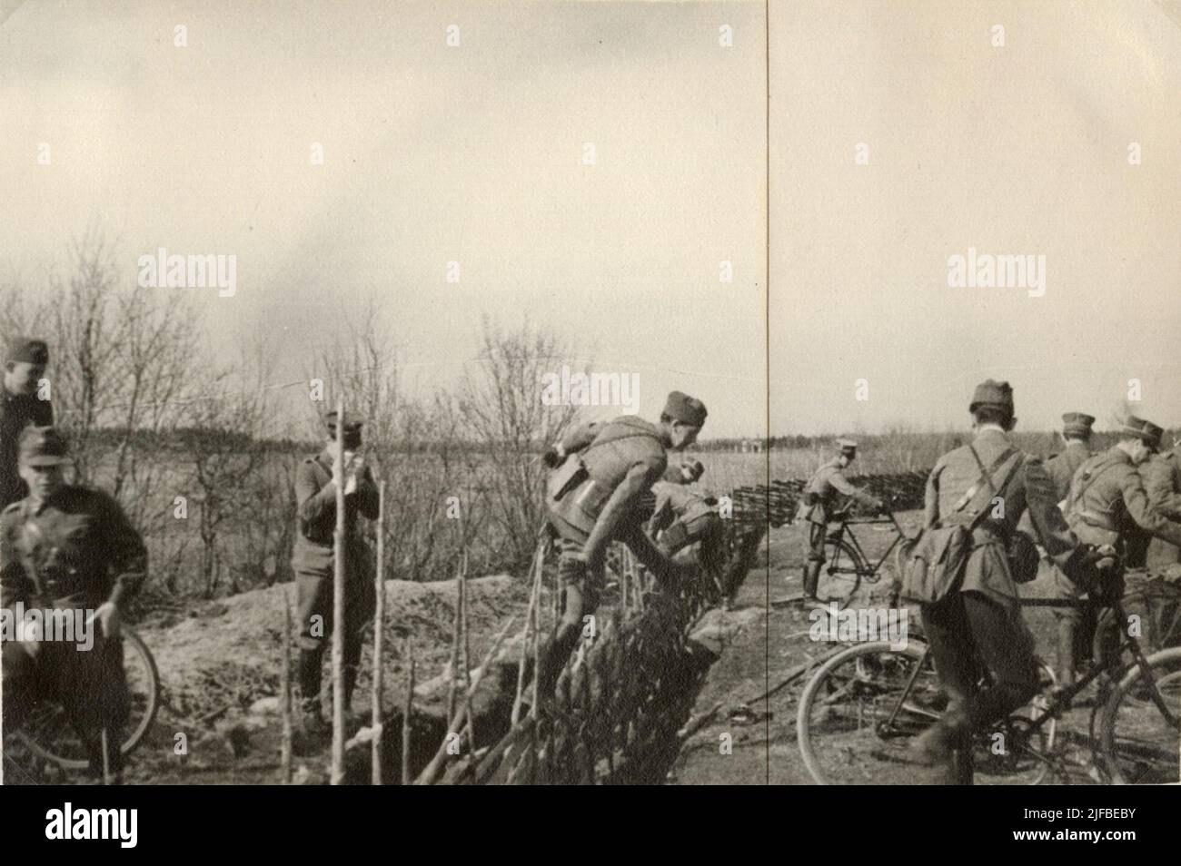 Esercizi sul campo di AEH nel Norrtälje aprile 26-30 1938. Foto Stock