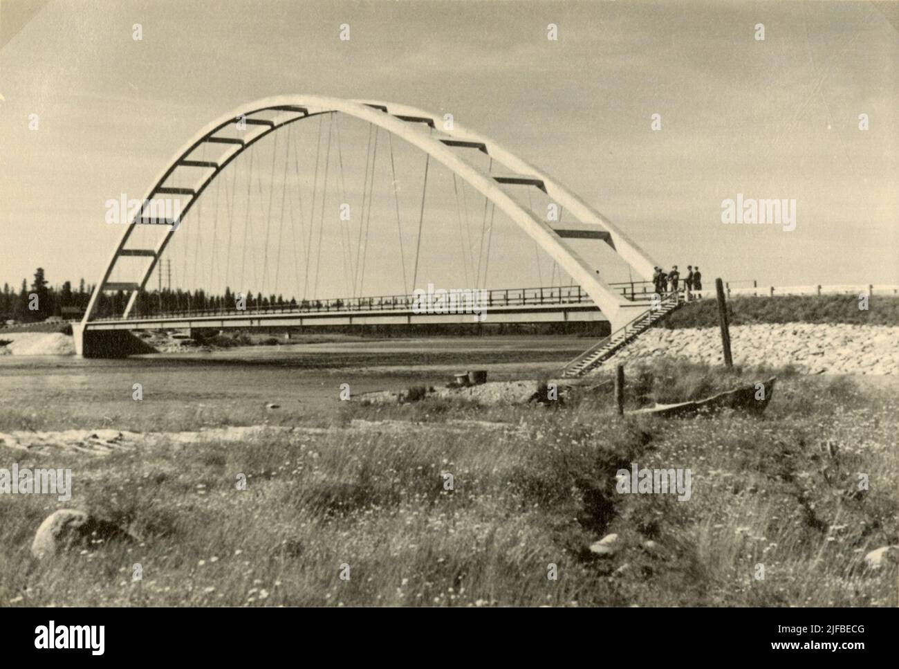Andata e ritorno 19. Luglio. Ponte di cemento a Lappeasuvanto. Foto Stock