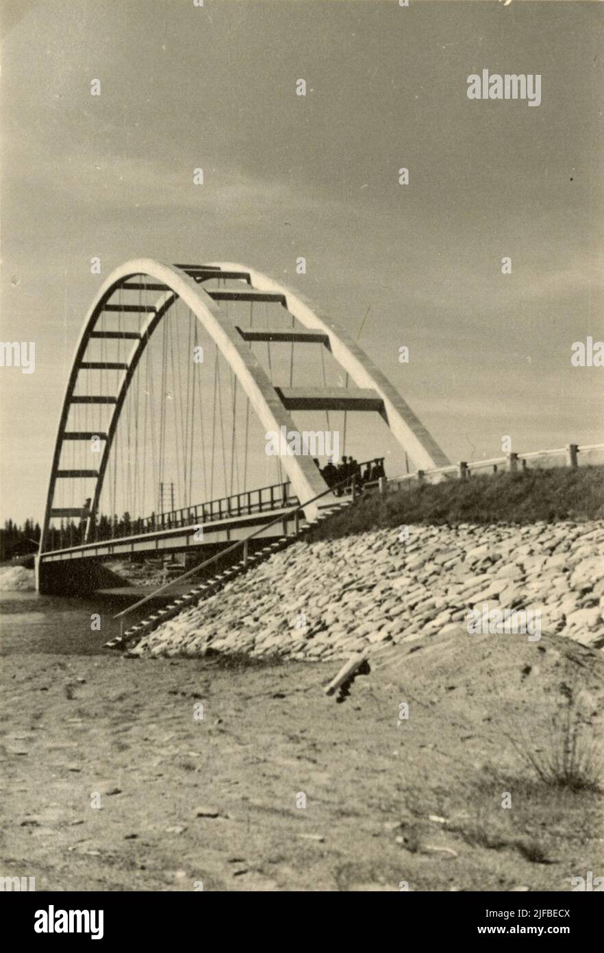 Andata e ritorno 19. Luglio. Ponte di cemento a Lappeasuvanto. Foto Stock