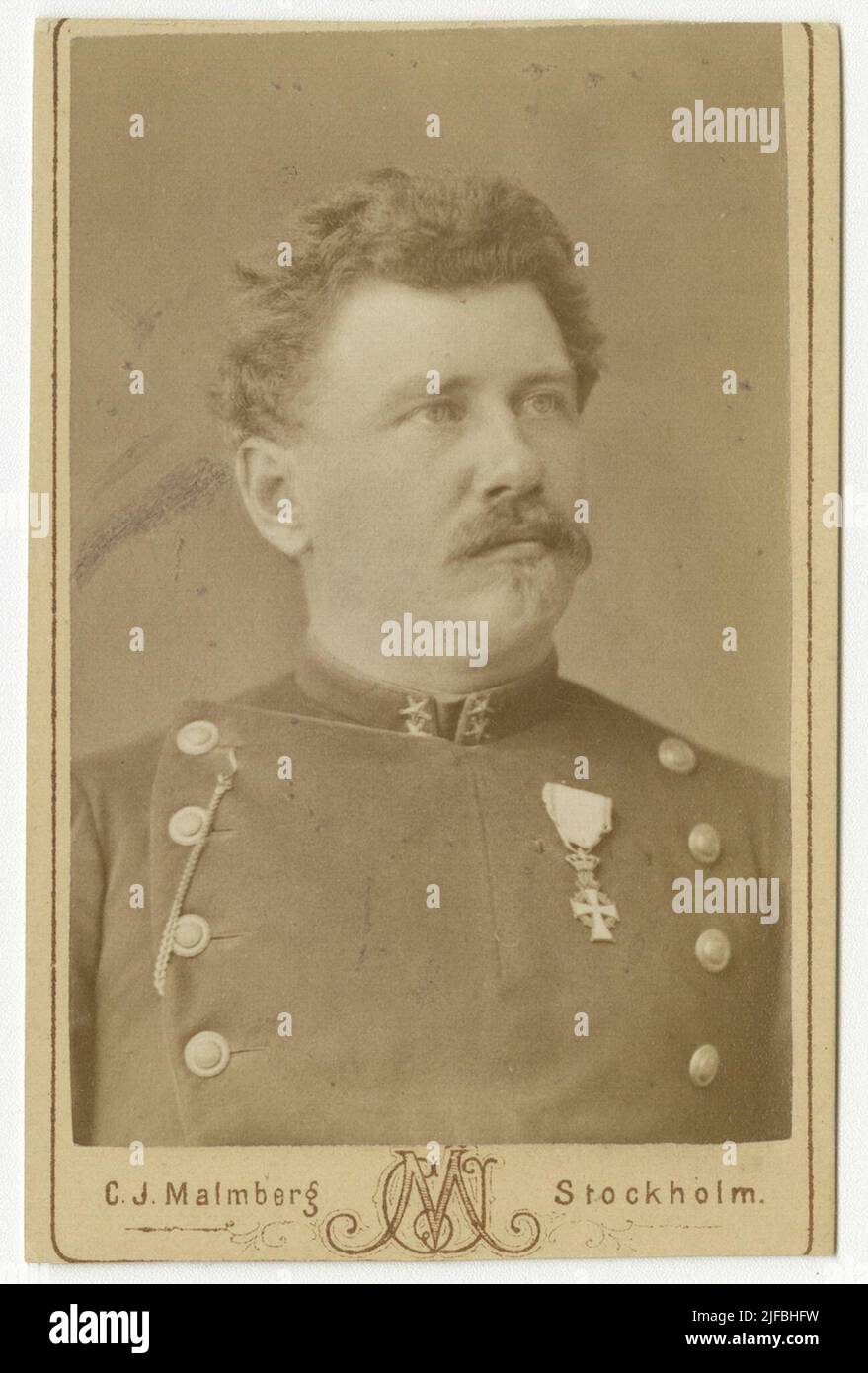 Ritratto di Oscar August Westerlund, tenente al reggimento dal nel 13. Foto Stock