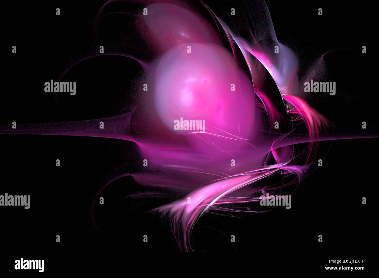 astratto rosa motivo luminoso su nero, grafica a colori, sfondo, design Foto Stock