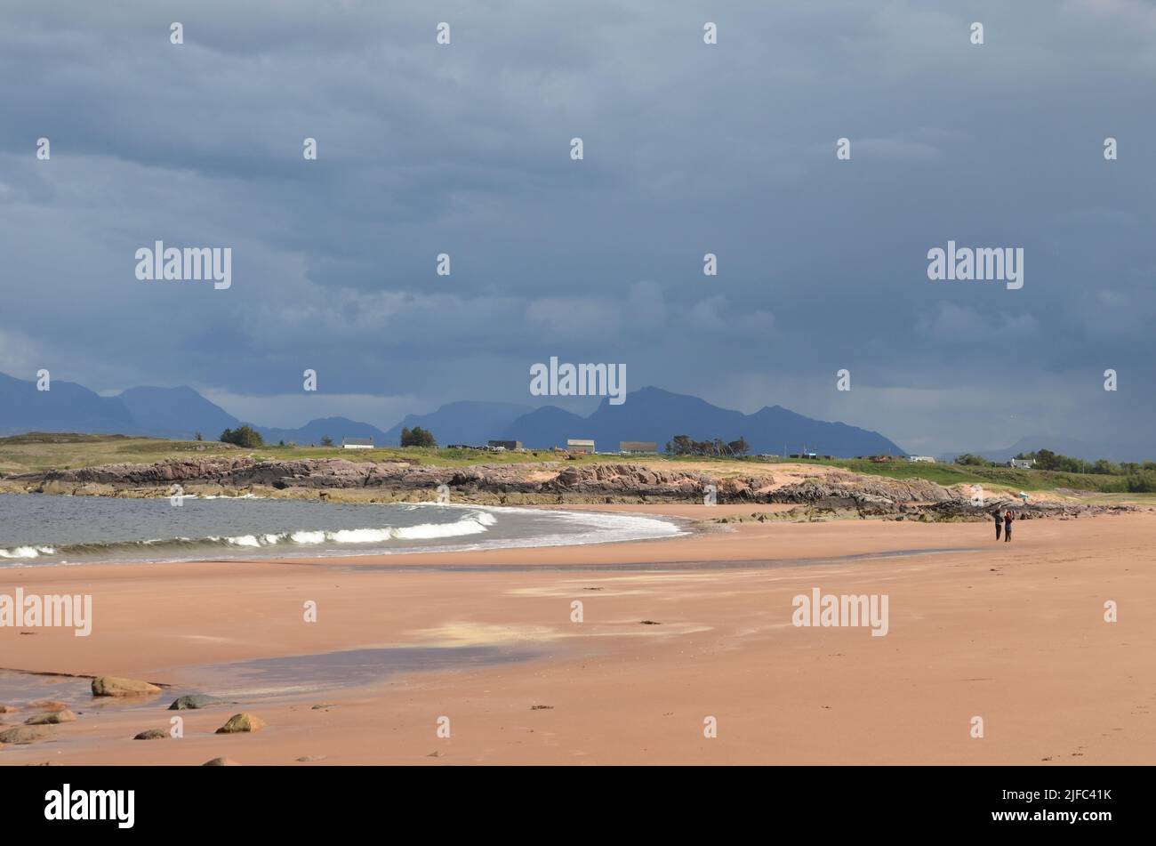 La spiaggia di Firewore, vicino a Poolewe, sulla costa occidentale della Scozia Foto Stock