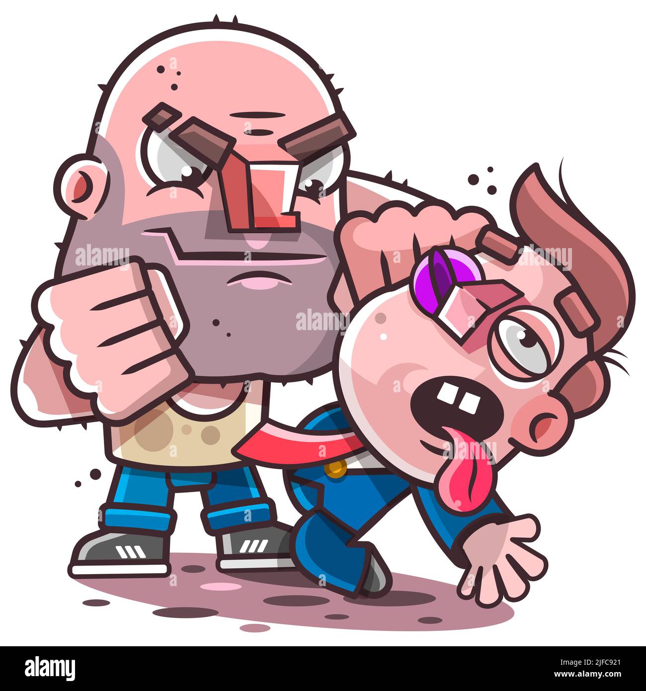 Stile urbano. Uomo con cappuccio. Città Silhouette. Arte della strada sotterranea Illustrazione Vettoriale