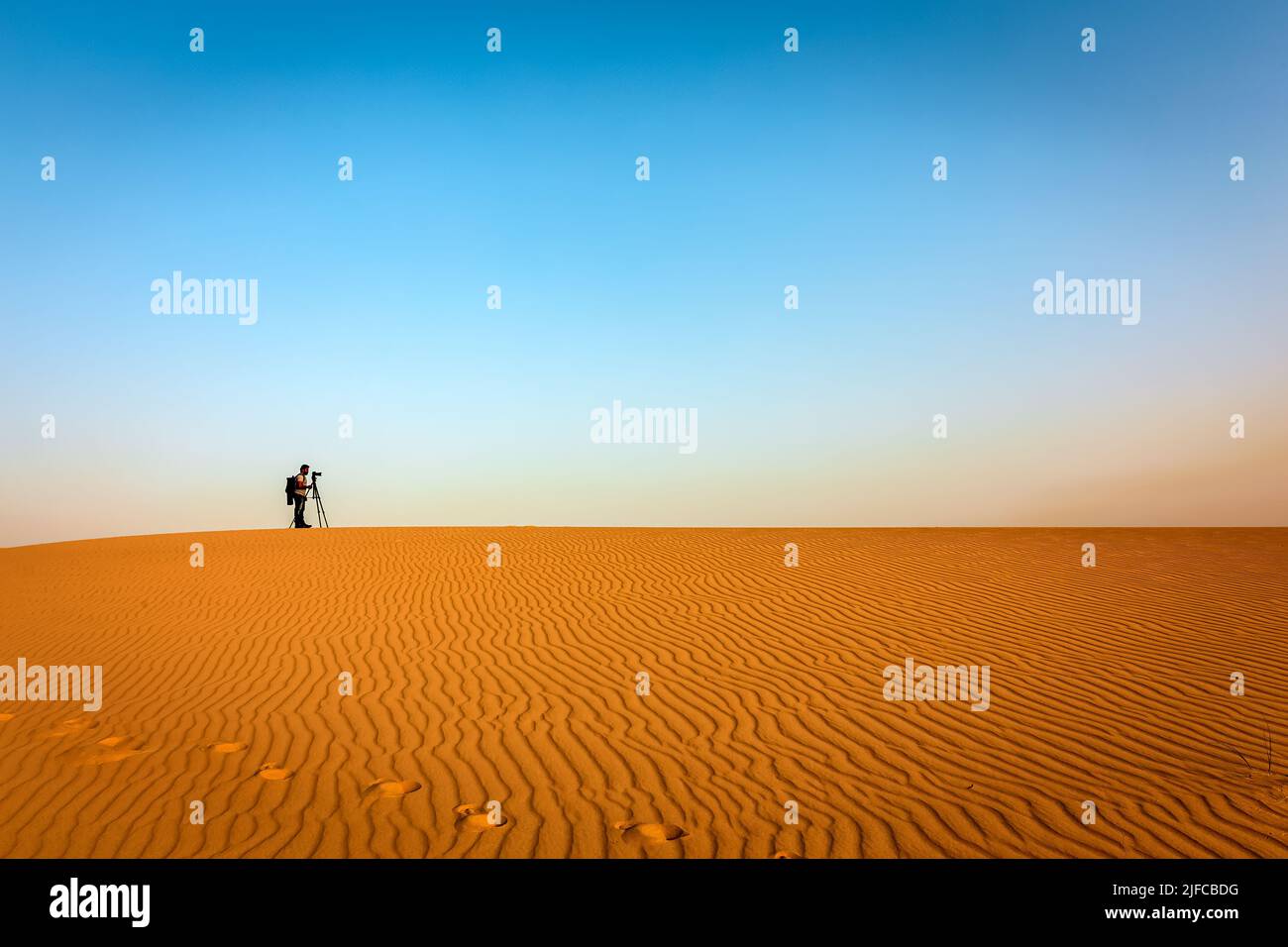 Bellissimo il paesaggio del deserto vista in Dammam in Arabia Saudita Foto Stock