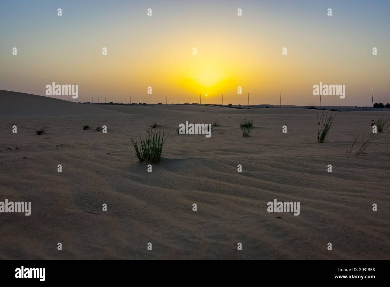 Bellissimo il paesaggio del deserto vista in Dammam in Arabia Saudita Foto Stock