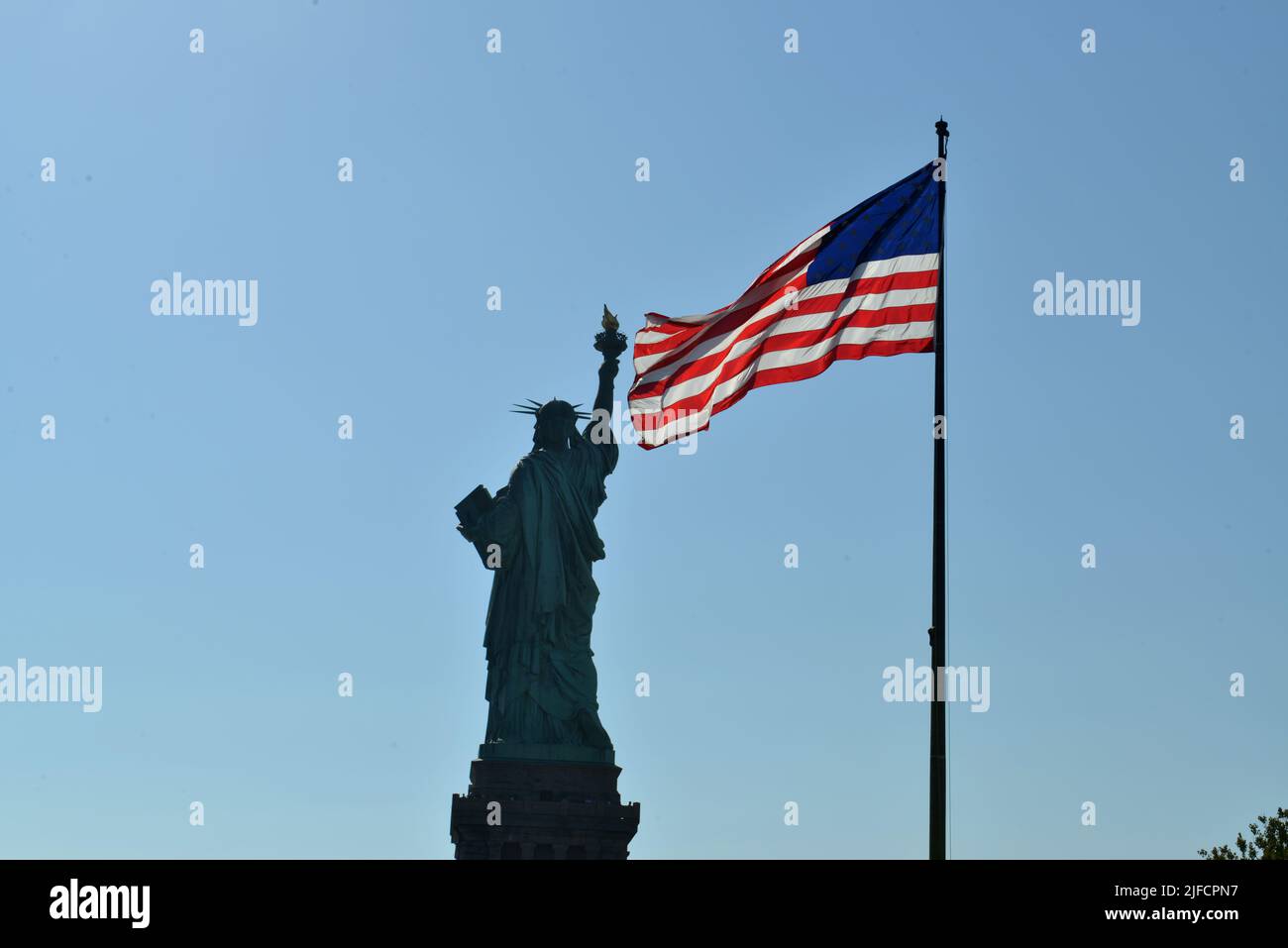 New York City. Liberty Island Foto Stock