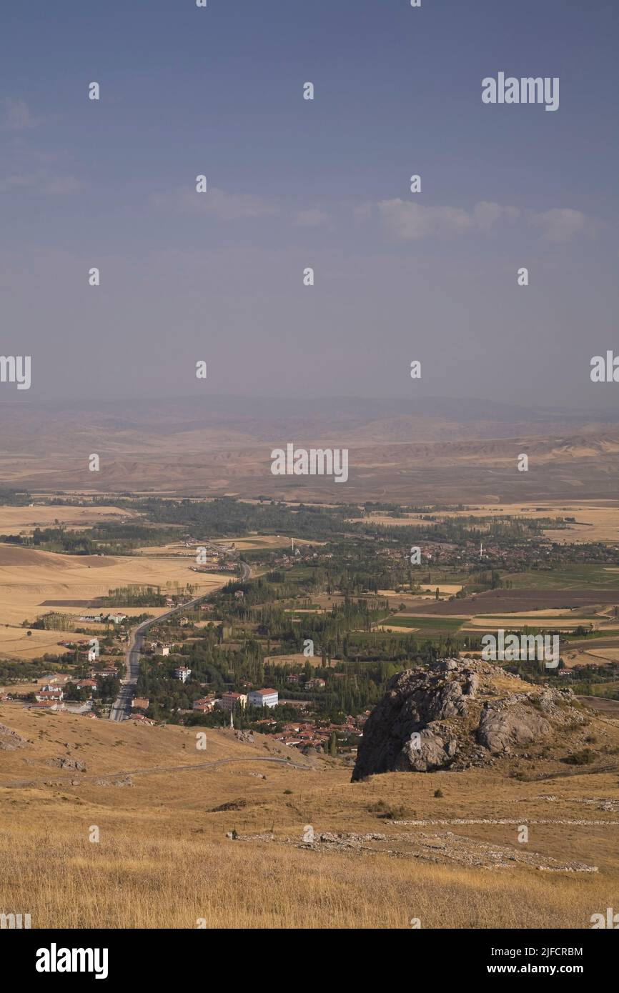 Area che circonda l'antica capitale Hittite sito di Hattusas, Bogazkale, Hattusas Parco Nazionale, Anatolia Centrale, Turchia. Foto Stock