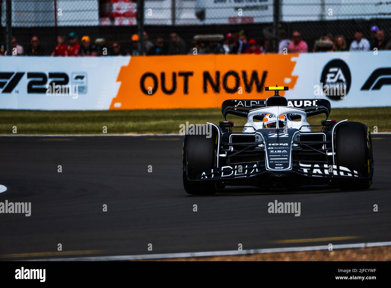 SILVERSTONE, Inghilterra, 01.JULY 2022;#22, Yuki TSUNODA, JAP, Team Scuderia Alpha Tauri, AT02, HONDA, RA620 motore Formula uno, GRAN Premio BRITANNICO F1 Foto Stock