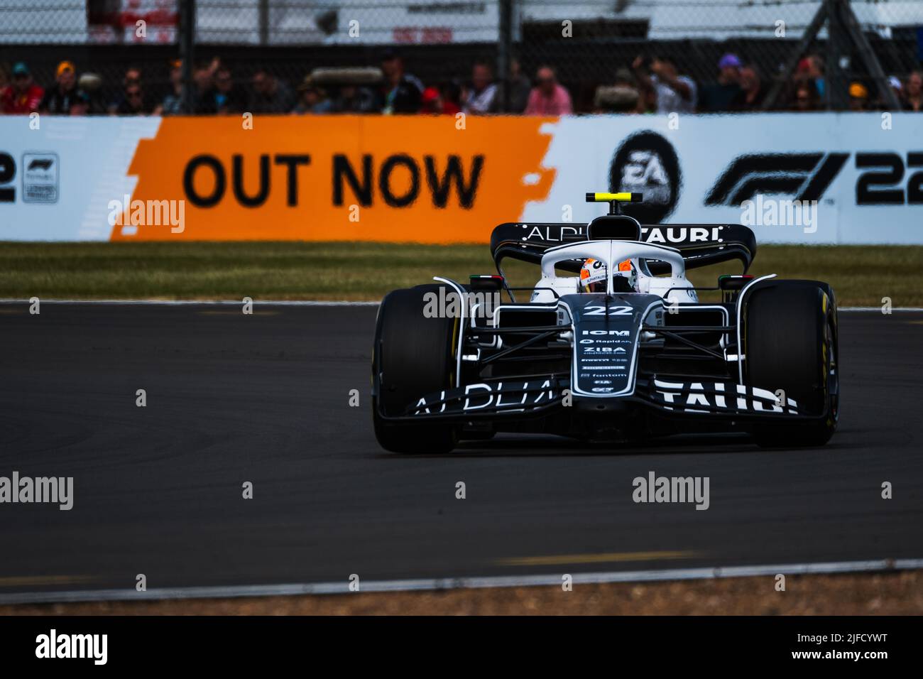 SILVERSTONE, Inghilterra, 01.JULY 2022;#22, Yuki TSUNODA, JAP, Team Scuderia Alpha Tauri, AT02, HONDA, RA620 motore Formula uno, GRAN Premio BRITANNICO F1 Foto Stock