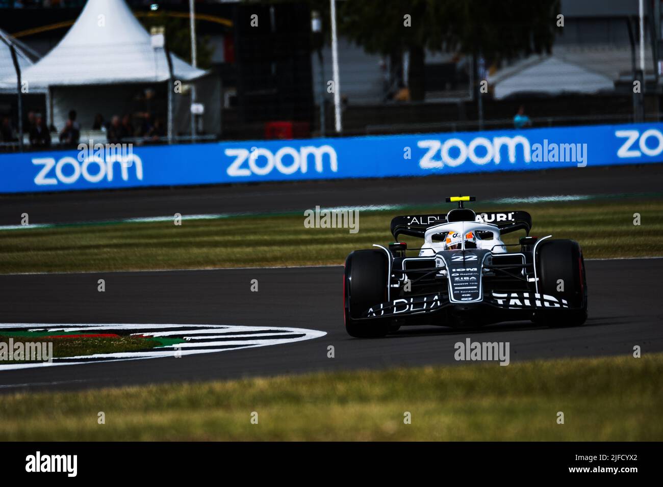 SILVERSTONE, Inghilterra, 01.JULY 2022;#22, Yuki TSUNODA, JAP, Team Scuderia Alpha Tauri, AT02, HONDA, RA620 motore Formula uno, GRAN Premio BRITANNICO F1 Foto Stock