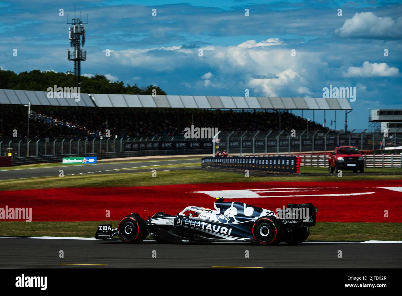 SILVERSTONE, Inghilterra, 01.JULY 2022;#22, Yuki TSUNODA, JAP, Team Scuderia Alpha Tauri, AT02, HONDA, RA620 motore Formula uno, GRAN Premio BRITANNICO F1 Foto Stock