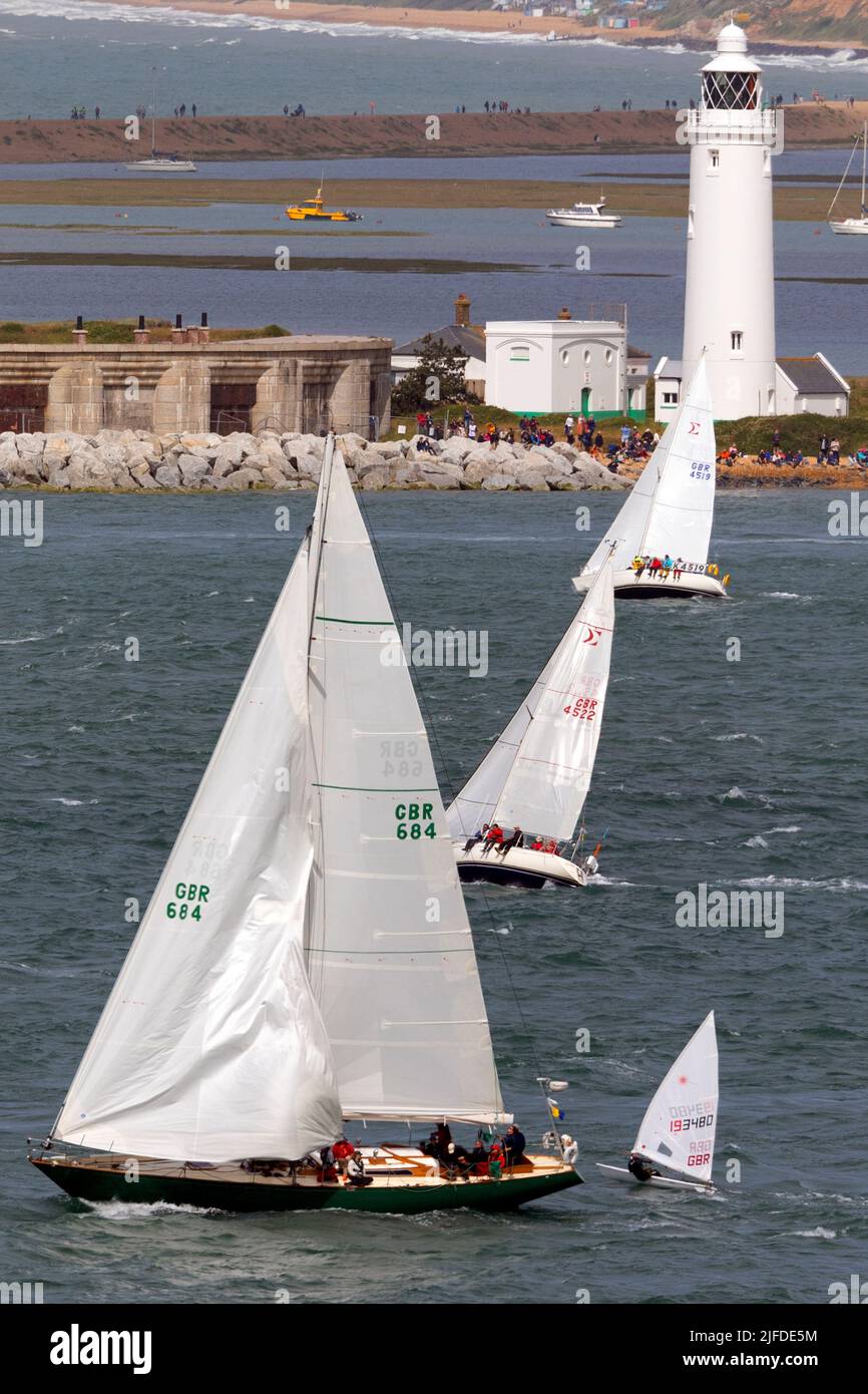 Round the Island Race,yacht,yacht,Cowes,Isola di Wight,Inghilterra,UK,Gran Bretagna,British, 2022, Foto Stock