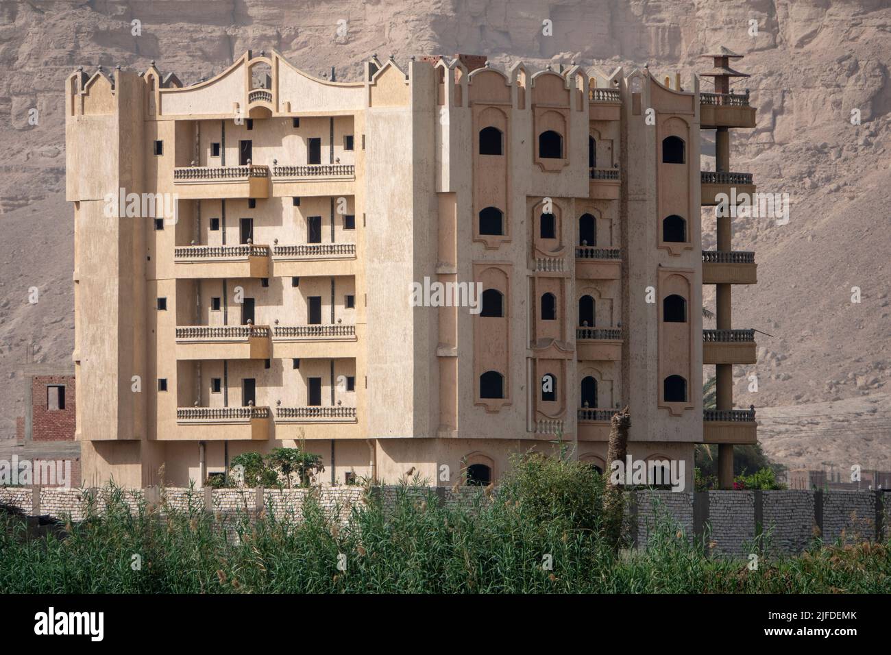 Proprietà nazionale sulle rive del Nilo, Egitto Foto Stock