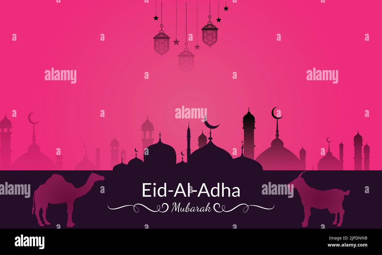 EID al Adha sfondo | Festa Islamica Illustrazione Vettoriale